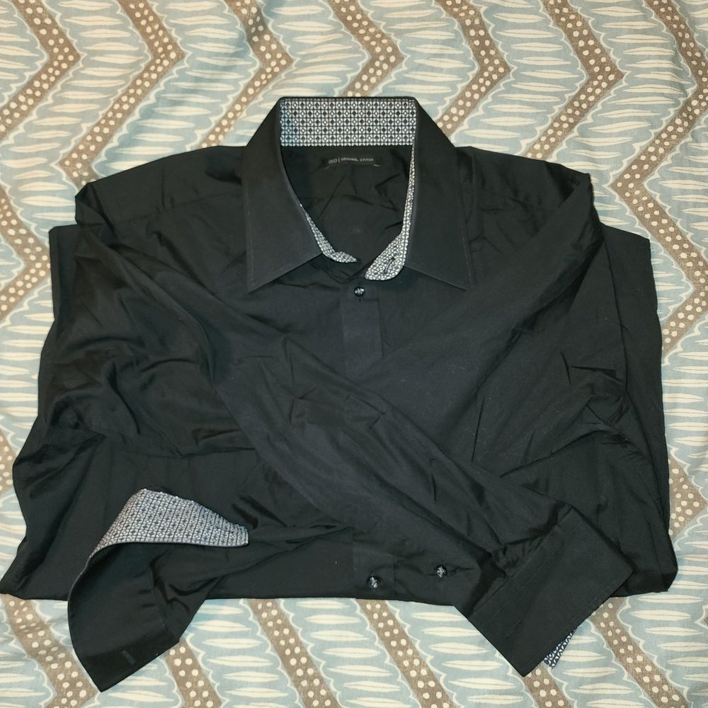 Excellent Used Condition Custom Dress Shirt Black Original Stitch
